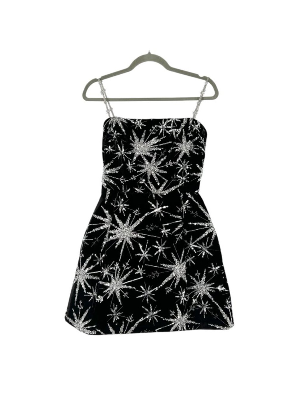 NWT Nadine Merabi Stella Star Embellished Velvet Dress - Picture 2 of 10
